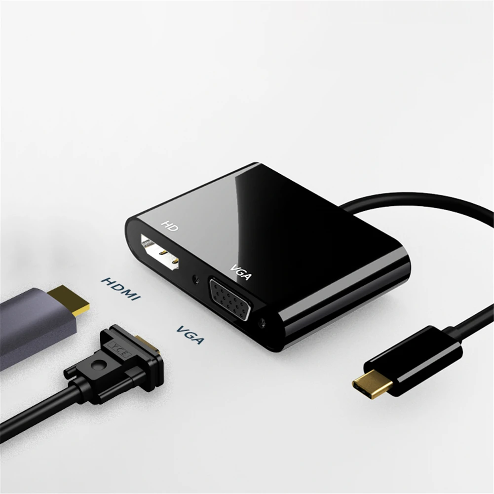 USB-C-VGA адаптер USB 3,1 type C USB-C-HDMI 4K 30Hz адаптер USB 3,1 type C видео конвертеры для Macbook pro концентратор разветвитель