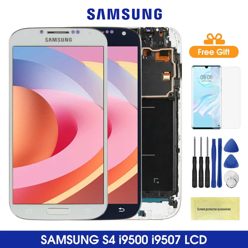 ЖК-дисплей 5 0 &quoti9500 для SAMSUNG Galaxy S4 с сенсорным экраном и дигитайзером в сборе Samsung