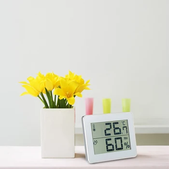 

Indoor Room LCD Electronic Temperature Humidity Meter Digital Humidity Thermometer Hygrometer Weather Station Monitor
