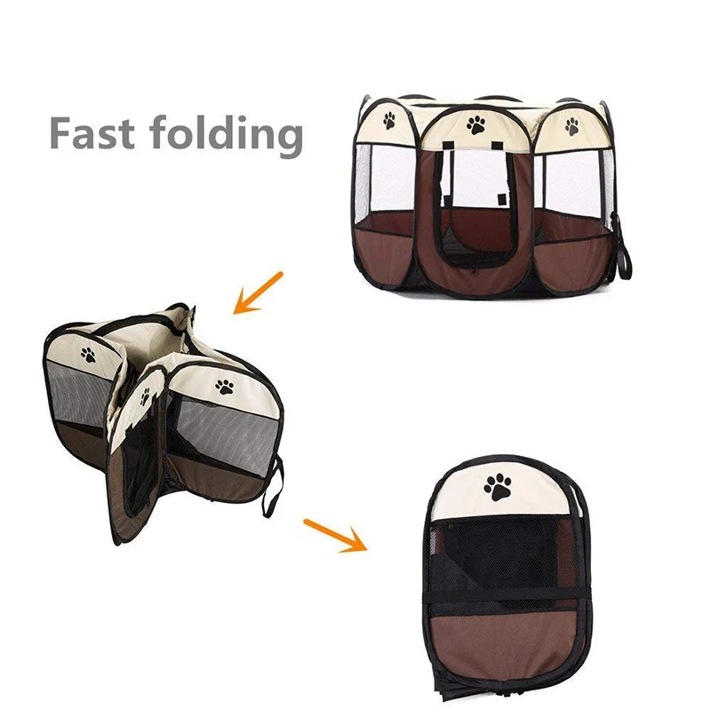 Уличная складная палатка для домашних животных мягкая клетка домик собак кошек