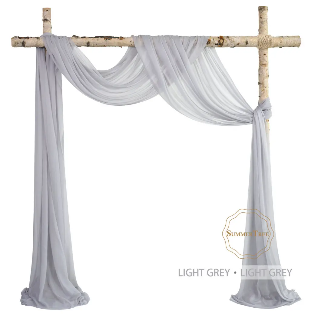 Wedding Arch Drape 29" Wide 6.5 Yards Chiffon Fabric Draping Curtain Drapery Ceremony Reception Swag 