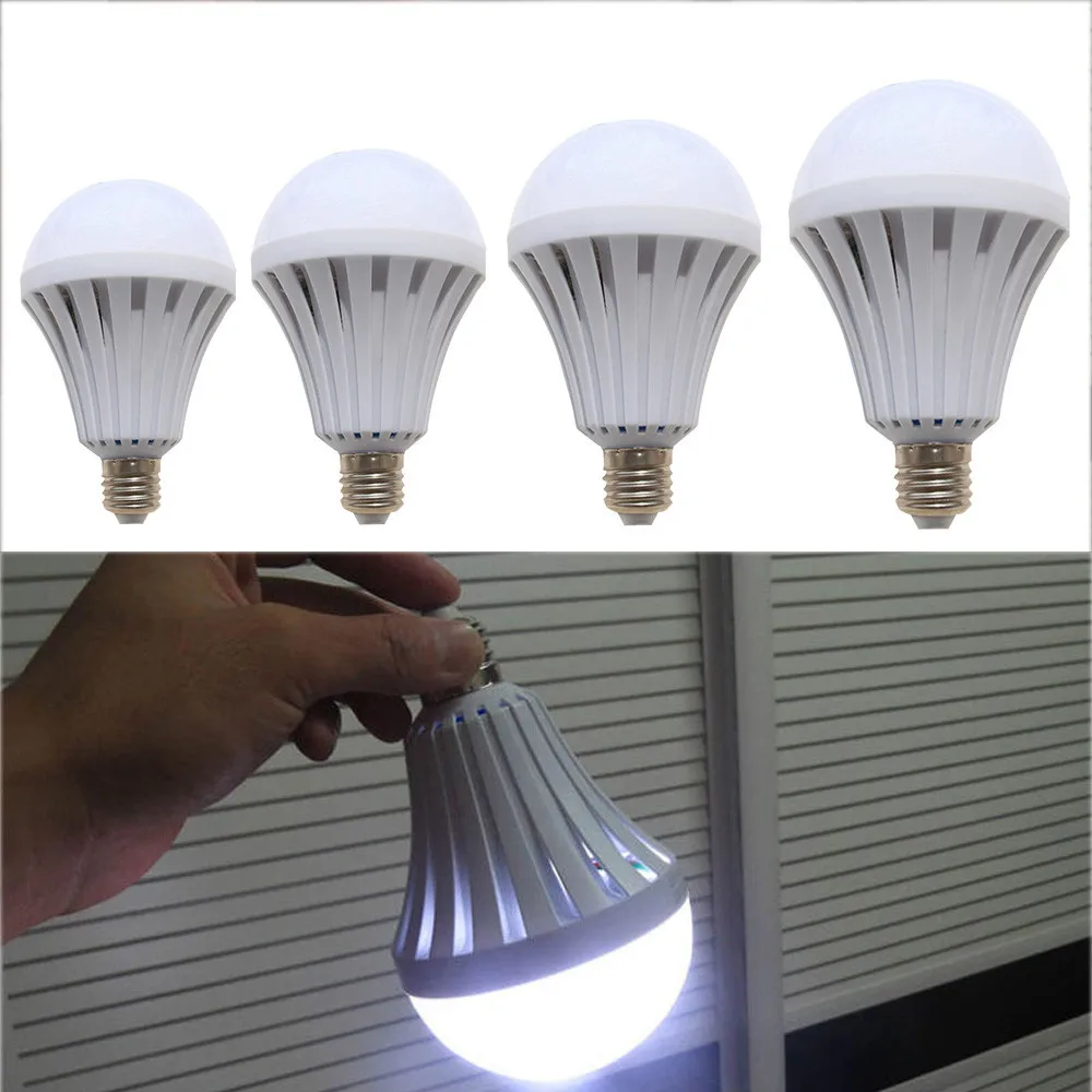 LED Smart Bulb Emergency Light E27 5W 7W 12W 15W Led Bulb Rechargeable Battery Lighting Lamp For Outdoor Lighting