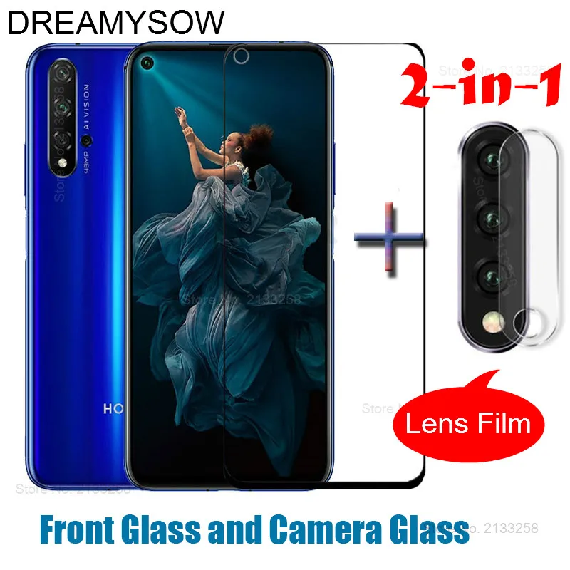 2 в 1 закаленное Стекло протектор для huawei P20 P30 Nova 5 5i Mate30lite Honor 20 Pro 10 9 Lite 9X 8X 8C 8A чехол Камера объектив пленка