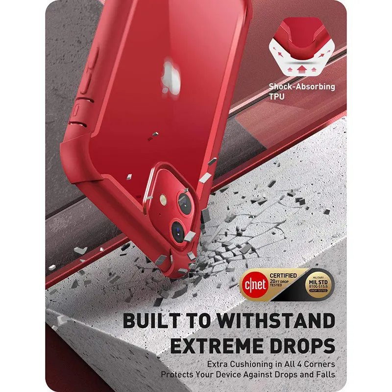  For iPhone 11 Case 6.1 inch (2019 Release) i-BLASON Ares Full-Body Rugged Clear Bumper Cover Case w