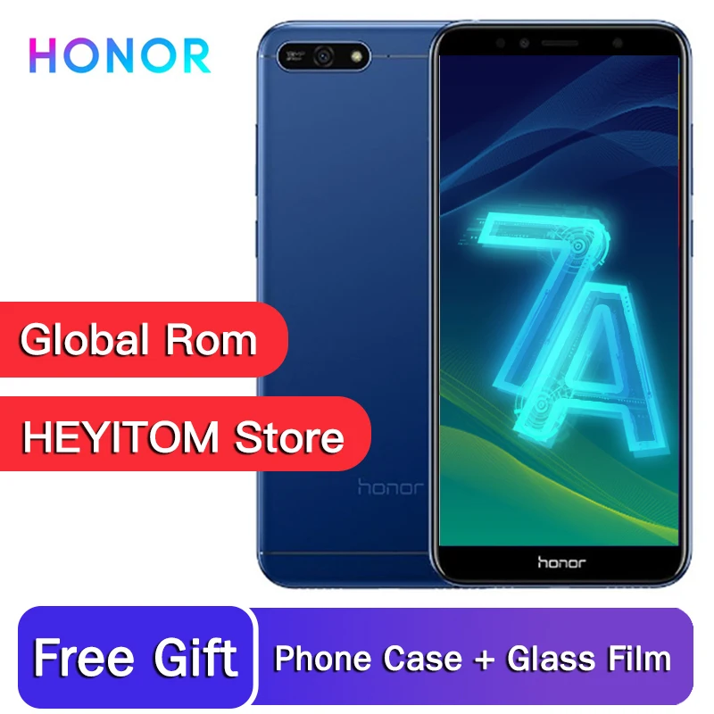 Honor 7A, 2 Гб, 32 ГБ, восьмиядерный смартфон Snapdragon 430, 5,7 дюйма, 720 P, 3000 мАч, 2 сим-карты, gps, bluetooth, Wi-Fi