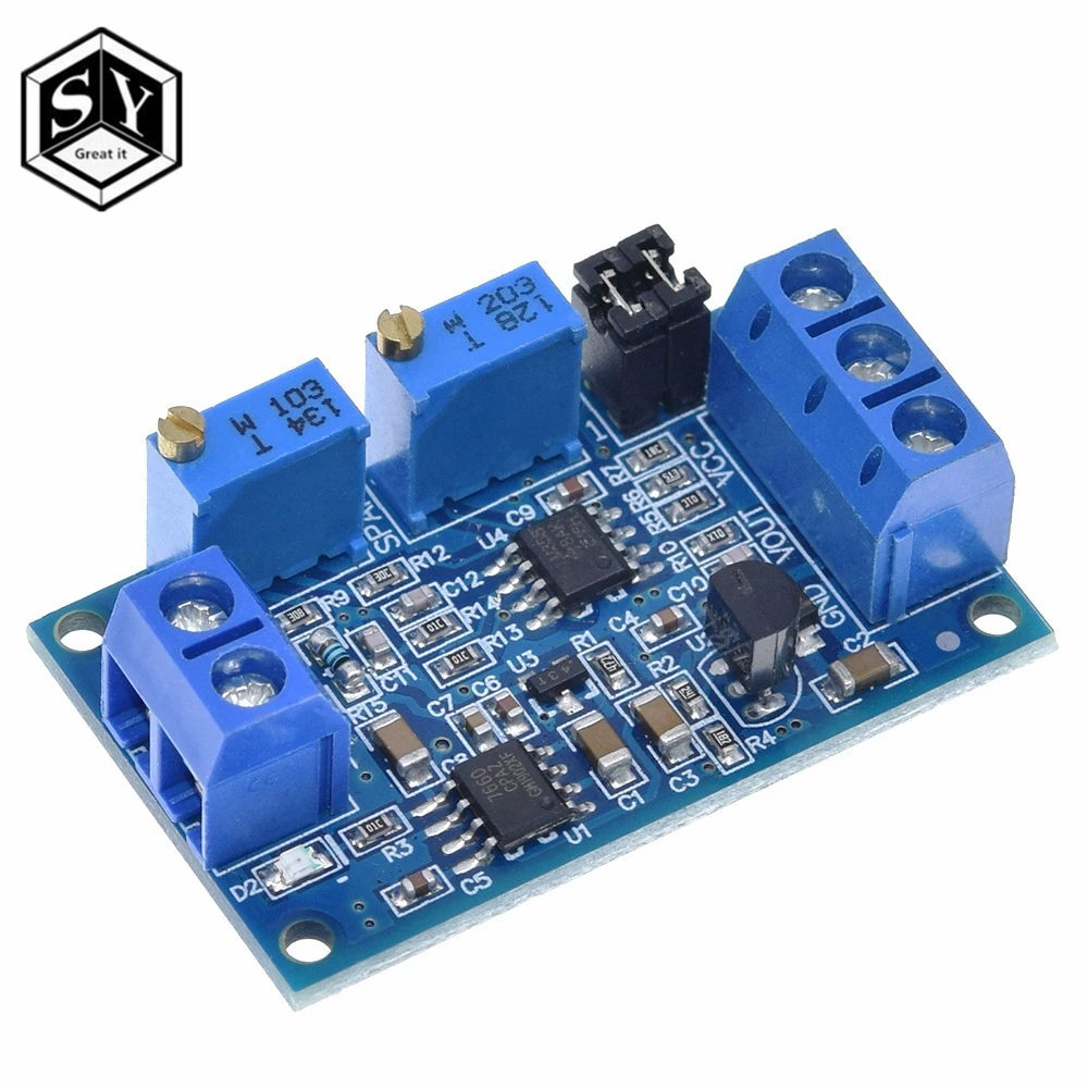 

GREAT IT Current To Voltage Module 0 -20mA/4 -20mA to 0- 3.3V/0 -5V/0 -10V Voltage Transmitter Signal Converter Module