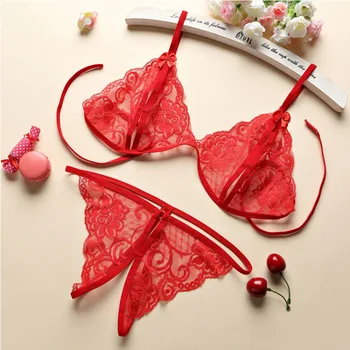 

Sexy Teddy Lingerie Lace Sexy Costumes Langeri New Babydoll Temptation Erotic Women Lenceria Products Open Bra Underwear