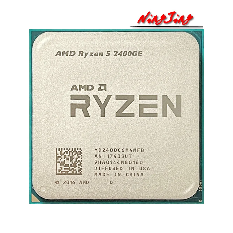 AMD Ryzen 5 2400GE R5 2400GE 3.2 GHz Quad Core Eight Thread 35W CPU Processor YD2400C6M4MFB