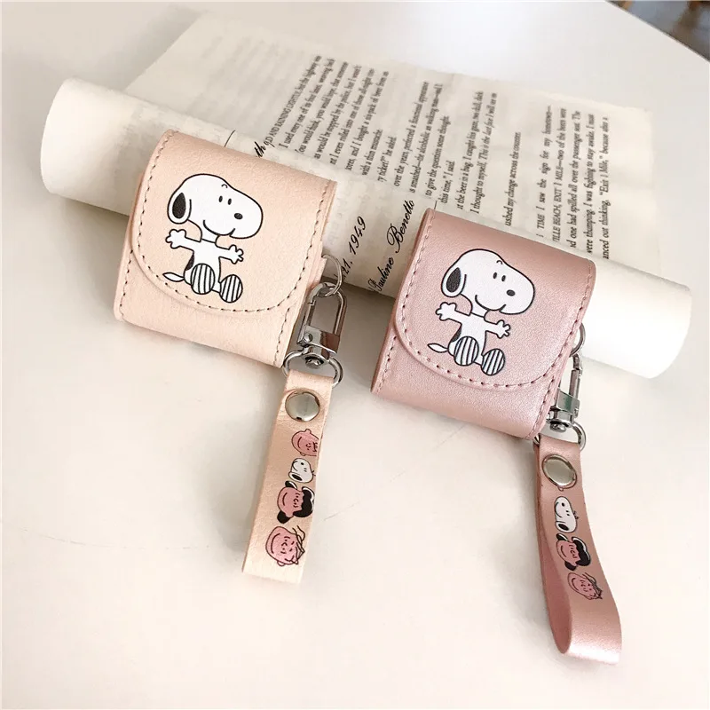 Милый кожаный защитный чехол с мультяшной собакой для AirPods, силиконовый чехол для наушников с Bluetooth для Apple AirPods, чехол для зарядного устройства, подарки