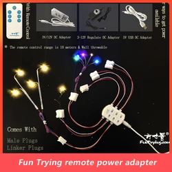 Adaptateur de commutateur de télécommande sans fil, Original ON/OFF 3V 5V 12V AC/DC/alimentation avec 6 Ports de sortie/disposition de la voie ferrée 