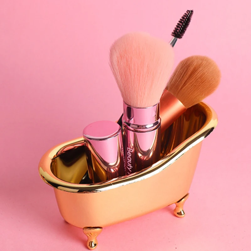 

Bathtub Cosmetic Storage Box Plastic Mini Bathtub Jewelry Storage Box Desktop Sundries Storage Box Mini Flower Pot