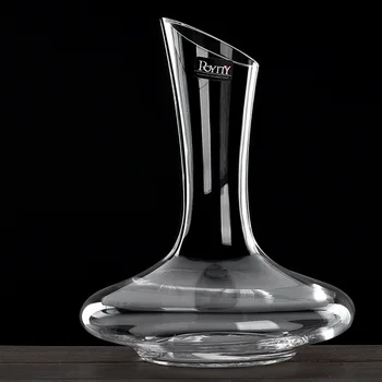 

Crystal Wine Decanter Superior Flat Base Red Handmade Pourer Premium Water Carafe 1100ML Thickened Wall Set