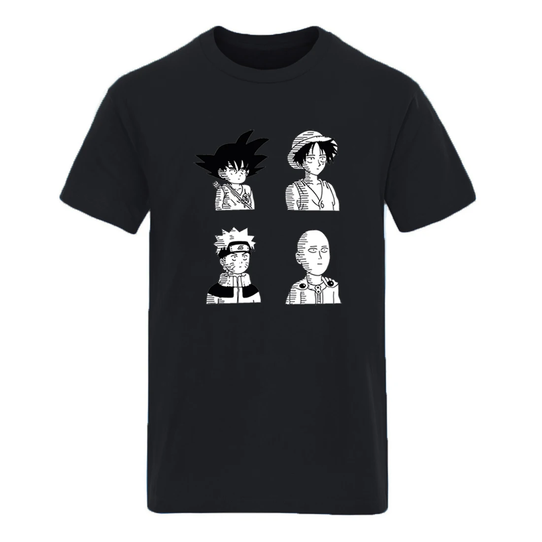 

Japanese Anime Dragon Ball Round Neck Oversize T-shirt For Man High Quality Streetwear Tops Hip Hop Casual Plus Size Camisetas