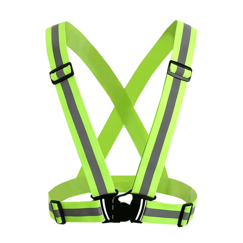 Unisex Safety Cycling Reflective Vest High Visibility Gear Stripes Night Running Jacket Elastic Harness Secutity Riding BC0016 (7)