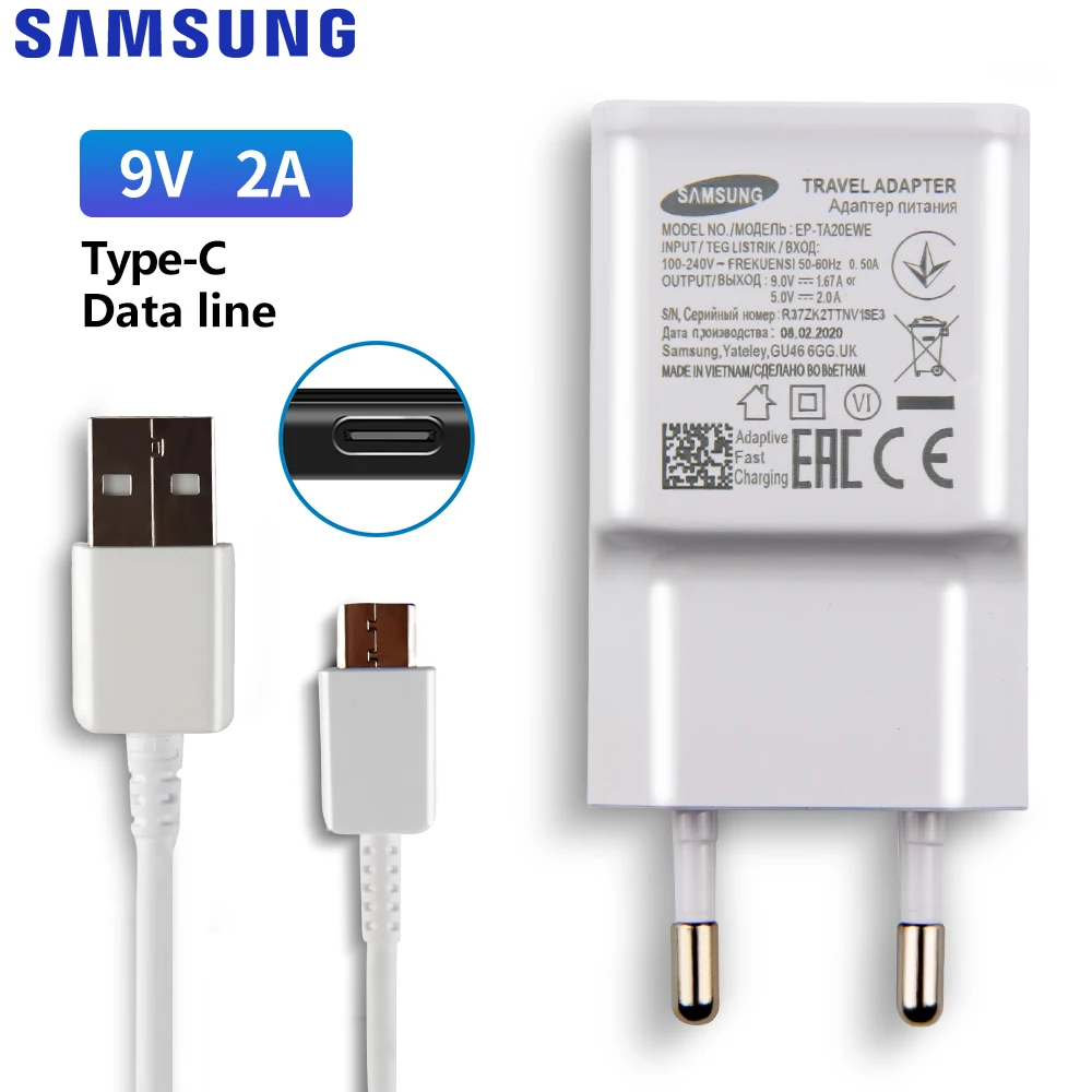 Samsung Original Charger 9v2a 5v2a Eu Adapter For Samsung Galaxy S9+ S7  Edge Note 8 C7 C7 Pro A70 A30 J5 G530 A9 Star S6 Charger - Mobile Phone  Chargers - AliExpress