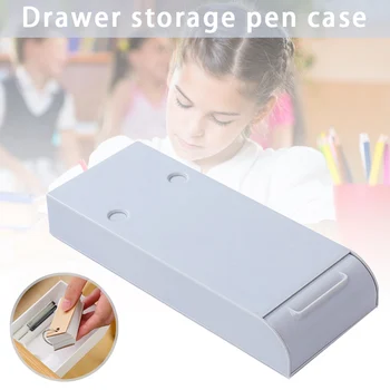 

Pencil Case Large Capacity Drawer Pen Box Student Storage Table Bottom Pen Holder Organizer for School H-best