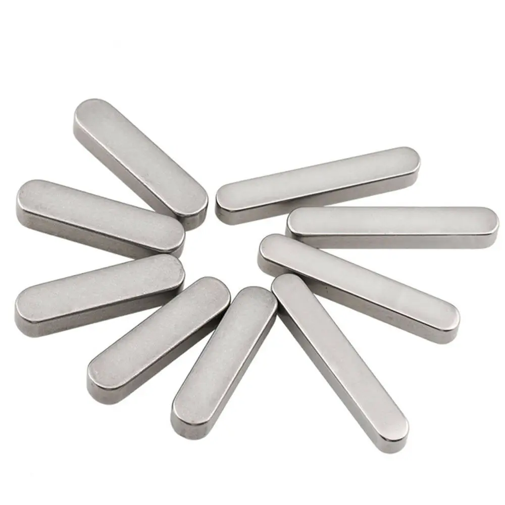 5pc Parallel Key GB1096 M3 M4 M5 M6 Square Rectangular Keys A2 Stainless Steel Dowel Drive Shaft A Type Flat Key L=12-30mm afbeelding