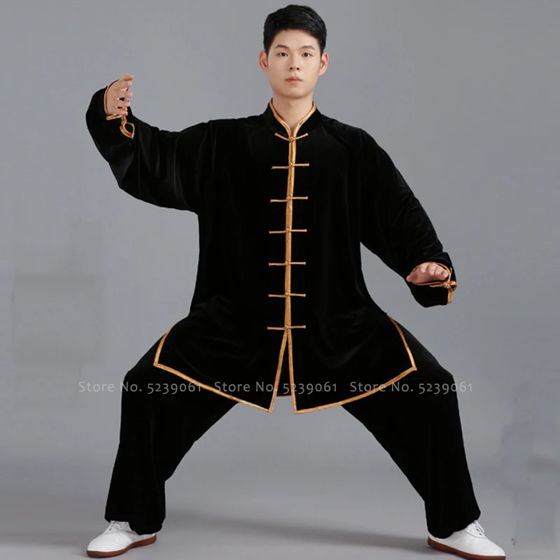 Billige Männer Kung Fu Uniform Set Traditionelle Chinesische Hanfu Tang anzug Frauen Kampfkunst Tai Chi Outfits Bühne Leistung Cosplay Kostüm