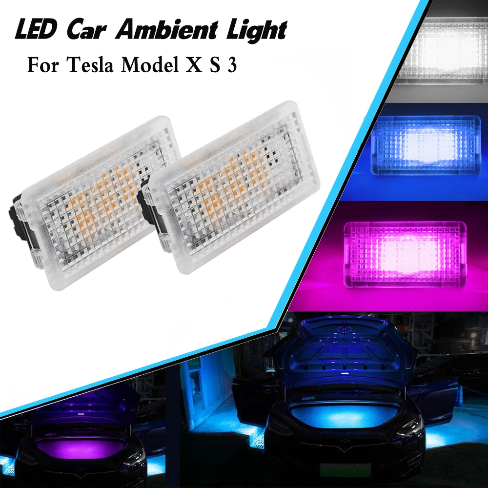 

LED car Interior Ambient Light auto Footwell Decorative Trunk lamp Atmosphere lighting luces ultra bright for Tesla Model X S 3