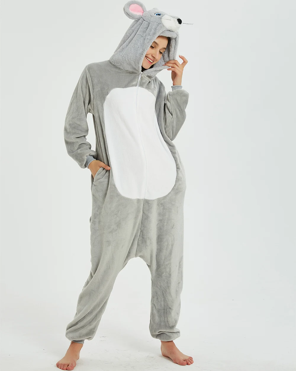 Grey Husky Children Pajamas Winter Sleepwear Onesies Boys Girls Pajama Set Cute Stitch Cartoon Animal Kids Pyjama Flannel Pijama best nightgowns