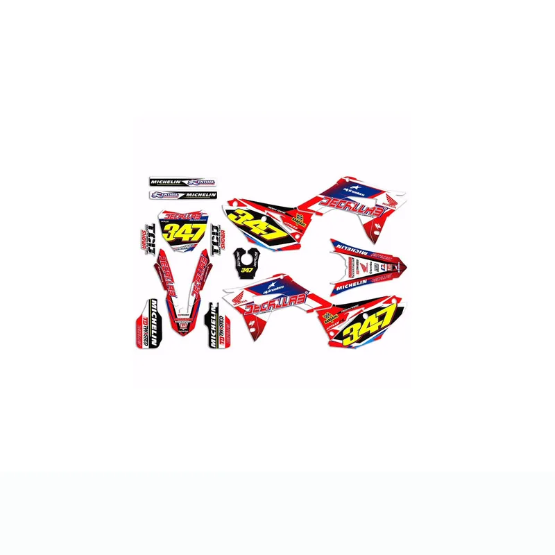 Горячая мотоцикл вся наклейка для транспорта наклейки s для HONDA CRF450R CRF450 CRF250R CRF250 один набор полный автомобильный стикер
