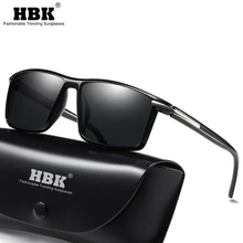 HBK, классические, квадратные, HD, поляризационные, мужские солнцезащитные очки TR90, небьющиеся, Бизнес Стиль, для вождения, солнцезащитные очки, мужские, ультралегкие, летние, оттенки