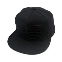 

brand Stars and Stripes Embroidery Cool Flat Bill Baseball Cap Mens 3D Flag Hat Hip HopCap