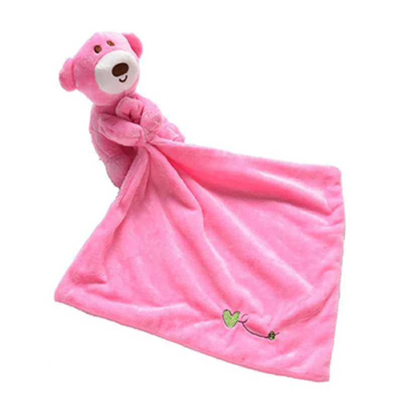Мягкое мягкое гладкое детское игрушечное одеяло для ванной с милым медведем - Цвет: Rose