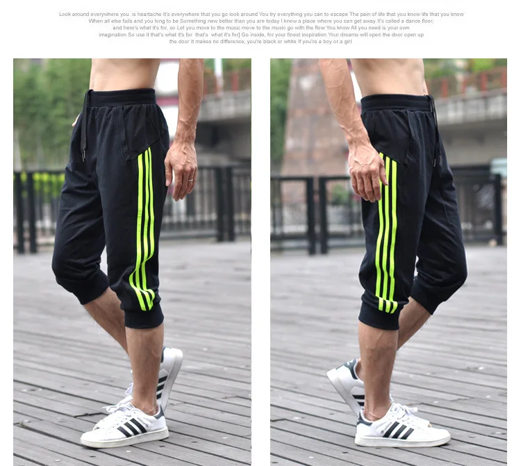 [Cross Border] AliExpress New Style Fashion Closing Capri Pants Sports Trend Men's Trousers