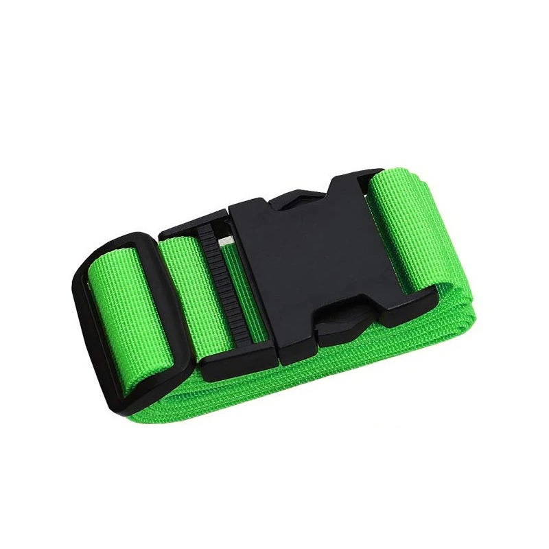 DIHFXX, 7 цветов, регулируемый нейлоновый замок, дорожный багажный ремень, защитные аксессуары для путешествий, чемодан, упаковочный ремень viaje - Цвет: Зеленый