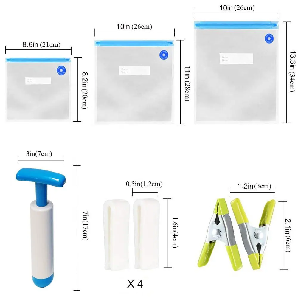 Sous Vide набор пакетов, ziplock многоразовые вакуумные упаковочные пакеты, пищевой resealable zipper вакуумный мешок для хранения пищевых продуктов