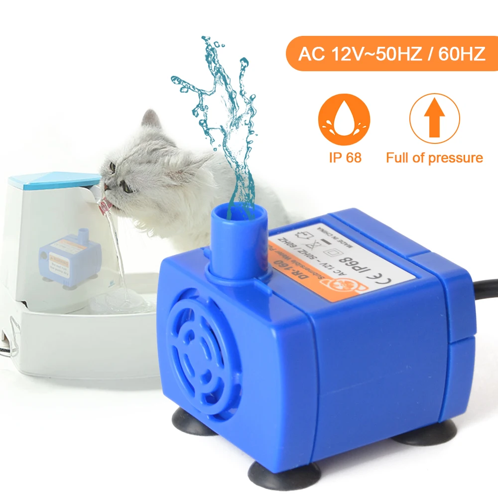 MiniPetdrinkingFountainPumpAC12VwaterPumpfitforDogcat