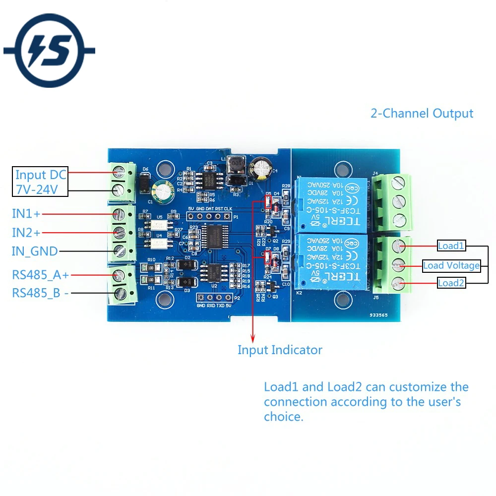 Контроллер RS485 TTL 2 битный переключатель Modbus RTU релейный модуль с двумя режимами