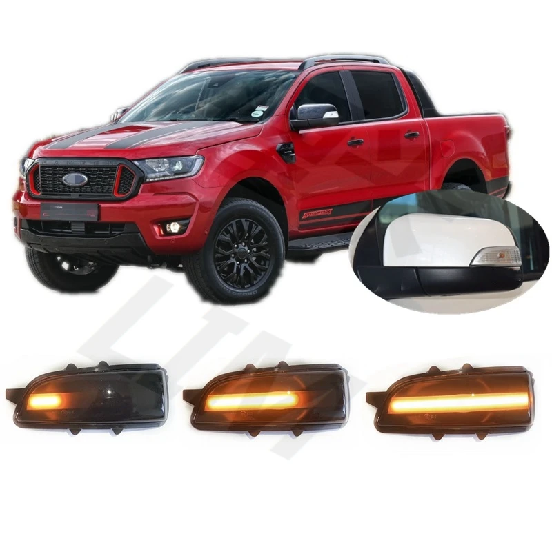 

Для Ford Ranger T6 P375 TKE 2012 2013 2014 2015 2016 2017 2018 2019 2020, Динамический светодиодный указатель поворота с боковым зеркалом