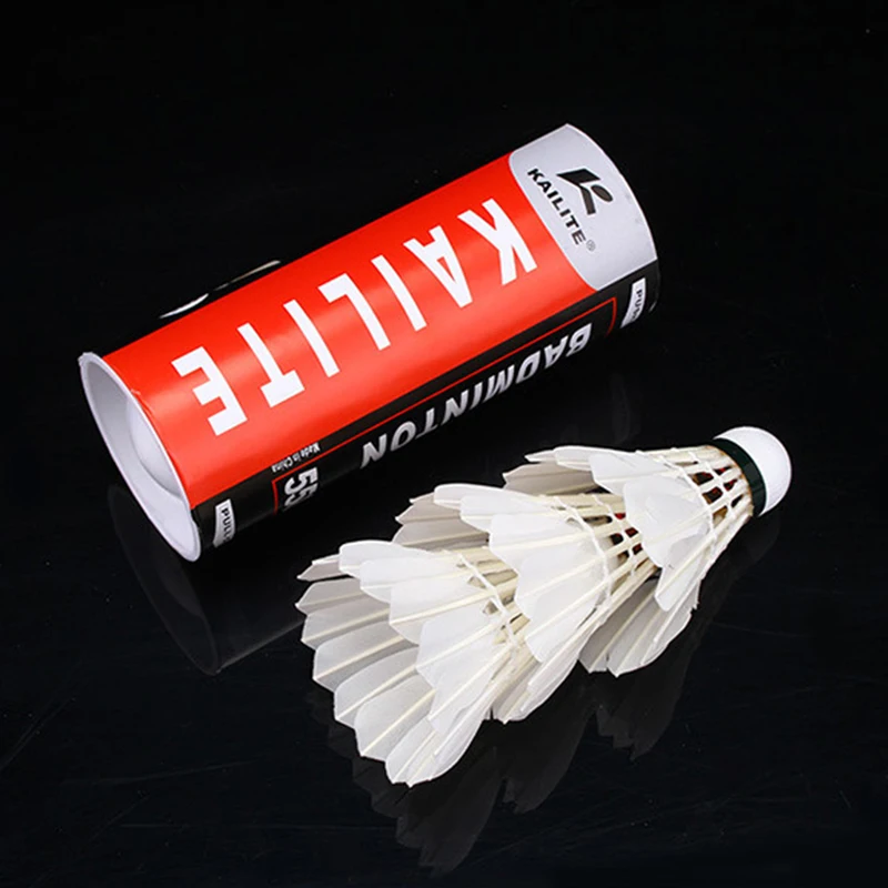 

3 Pcs/Set Badminton Shuttlecocks Goose Feather Badminton Balls Outdoor Sports Badminton Accessories Durable Badminton