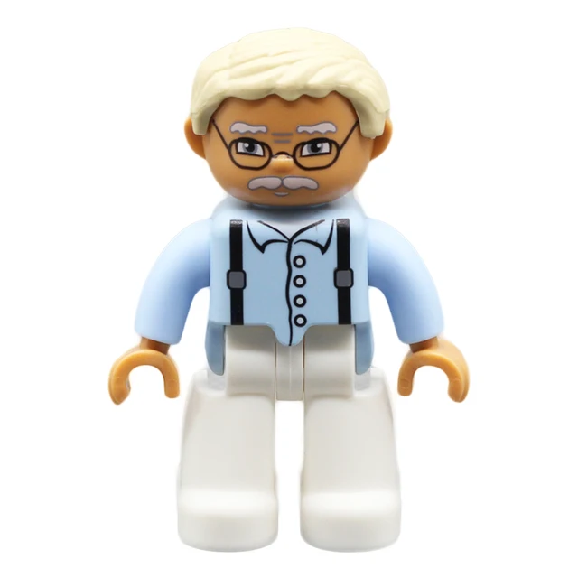 Big Size Action Figures City Princess Policemen Family Building Block Doll Character Accessory Toys Assembly Children Kids Gift Grandpa