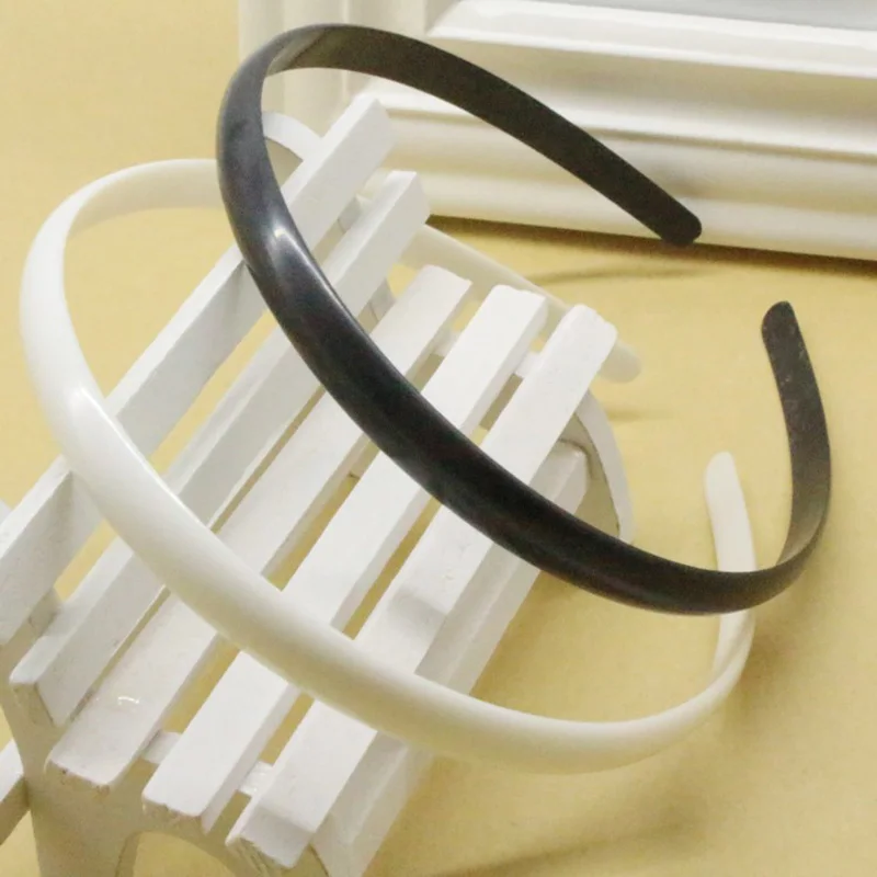 

Thickened ABS material 1CM plastic black white DIY material headband accessories semi-finished headpiece without tooth outer arc