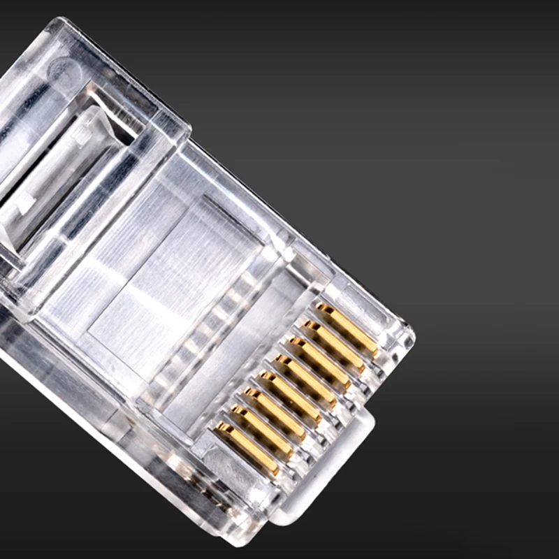 100 шт. Cat6 RJ45 разъем UTP кабель Ethernet Jack 8P8C сетевой CAT 6 Модульные вилки с 6,5 мм RJ45 шапки