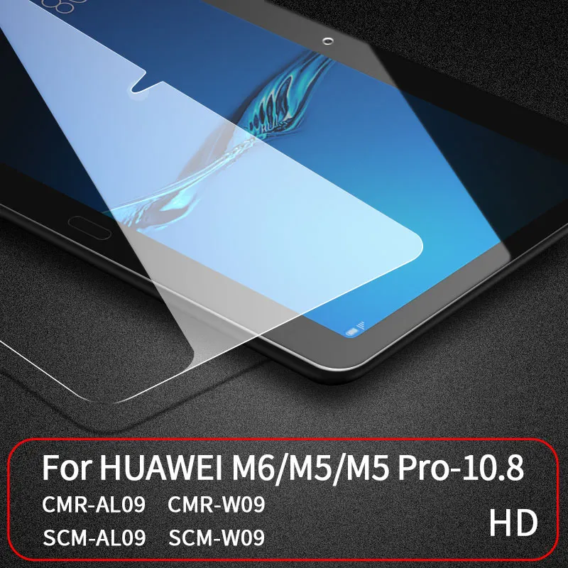 9D закаленное стекло с закругленными краями для huawei MatePad Pro M6 10,8 8,4 M5 Pro M5 10,8 Защита экрана для MediaPad T5 T3 10 дюймов - Цвет: M6-10.8-HD