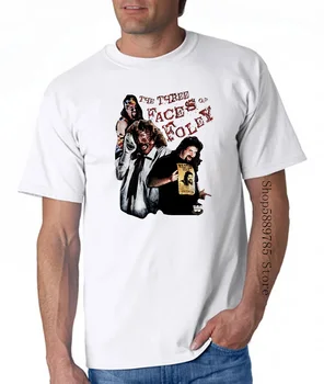 Футболка Mick Foley с 3 лицами Foley, с изображением любовного кактуса, Джека, человечества, борьбы Футболка Mick Foley с 3 лицами Foley, с изображением любовного кактуса, Джека, человечества, борьбы