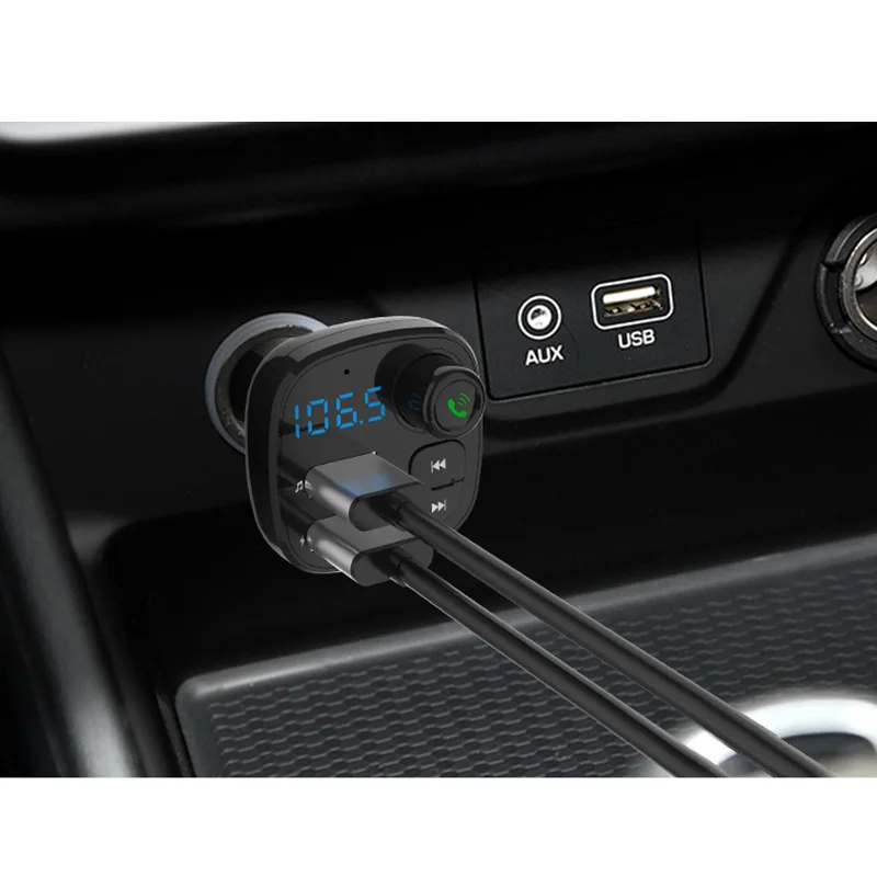 Bluetooth автомобильный fm-передатчик беспроводной радио адаптер MP3-плеер USB зарядное устройство двойные разъемы USB, легко удовлетворить ваши потребности