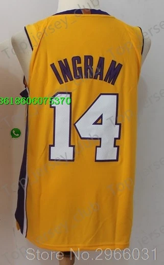 A+++ Качественная мужская одежда для взрослых#23 LeBron James 0 Kyle Kuzma 2 Lonzo Ball 14 Brandon Ingram Jersey Los Angeles - Цвет: for men