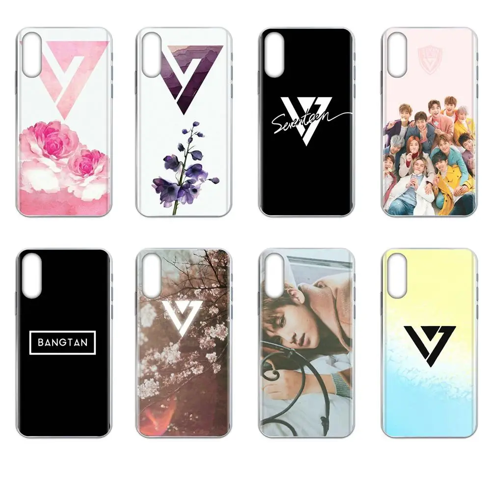 Мягкие новые модные обои с логотипом Kpop Seventeen для Huawei Honor 4C 5A 5C 5X 6 6A 6X 7 7A 7C 7X 8 8C 8S 9 10