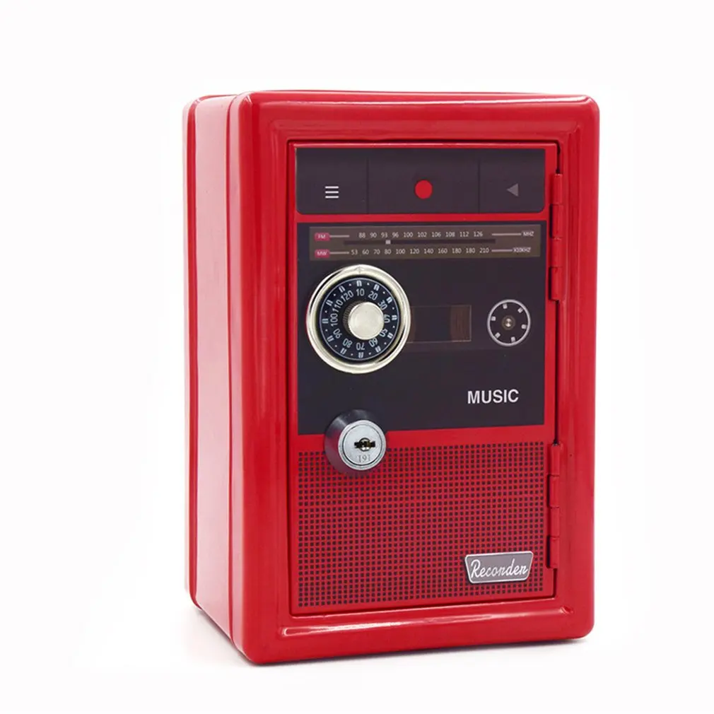 

Durable ATM Password Coin Money Box Vintage Mini Bank Automatic Deposit Money Saving Box Organizer Boxes Secret Safe Box
