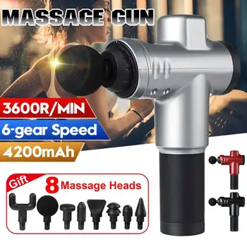 

8 Heads Vibration Fascia Gun Muscle Massager Multiple Color Portable For Pain Relief Body Relaxation Slimming Exercise Device