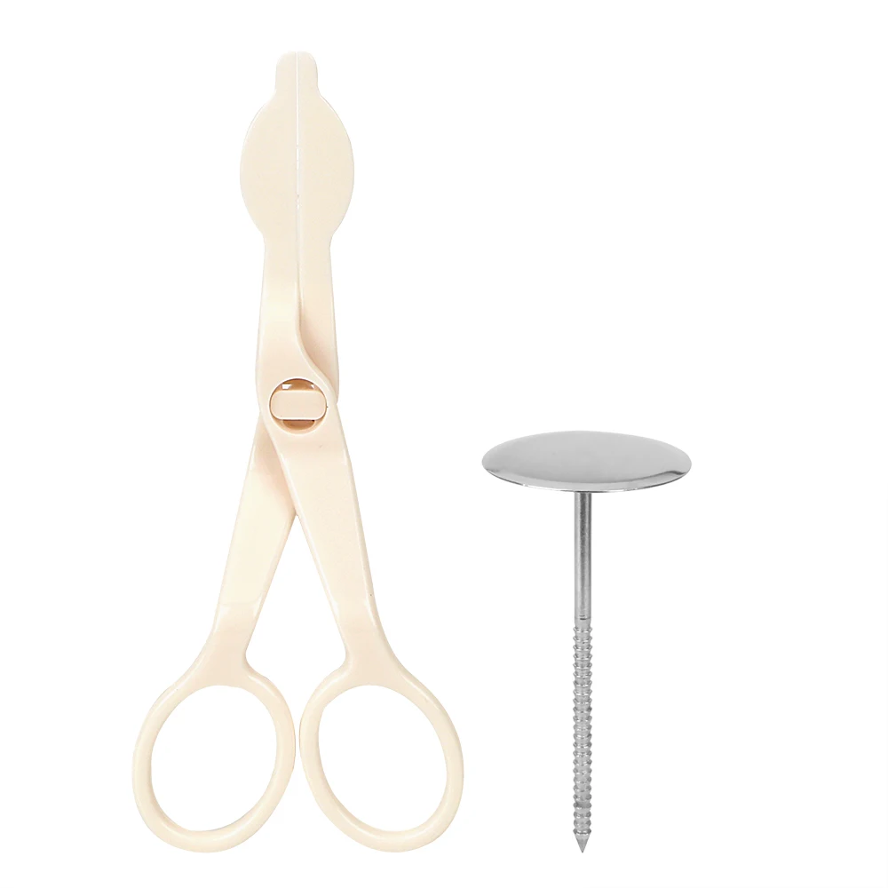 NICEYARD Cake Plastic Scissors for Cream Flower Transfer Stainless Steel Piping Nail Bakeware DIY Cake Decorating Tool Set 1set