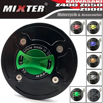 

Motorcycle Gas Fuel Tank Cap Quick Release Cover Decorative Guard For KAWASAKI Z400 2019-2021 Z650 2017-2019 Z900 Z-900 '17-'20