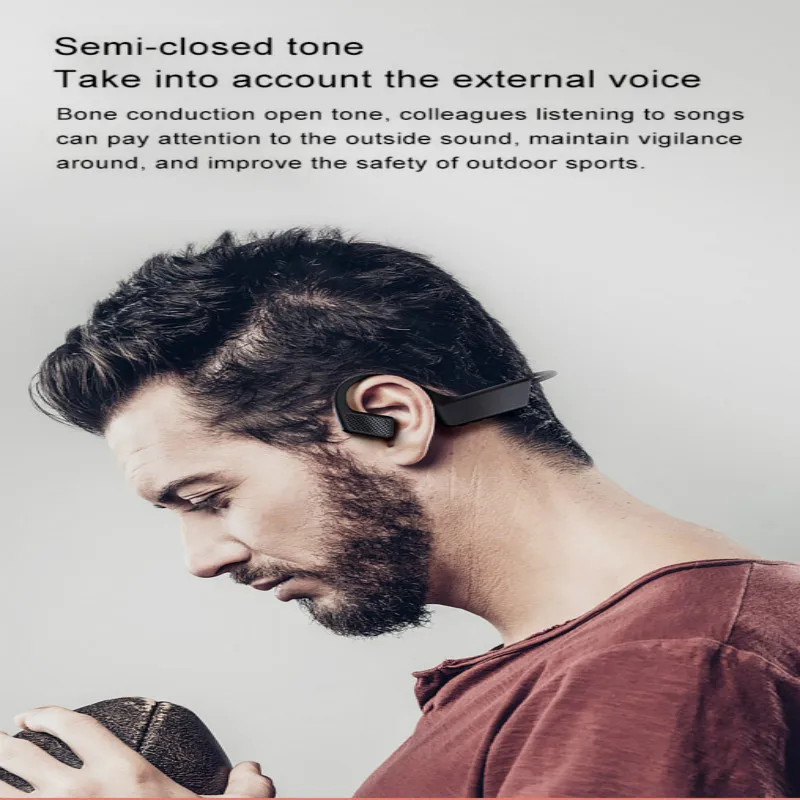 K08 Ear Hanging Type Bone Conduction Wireless Bluetooths 5 0 Earpiece Sports Stereo Earphone For iphone and Android phone