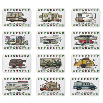 

Owl happy car printed Flannel Floor Mat Anti-Slip Tapete Floor Mats Rugs for Kitchen Doormat welcome mats for front door