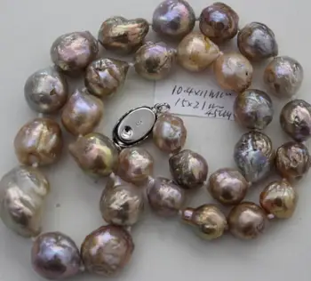 

Jewelry Free Shipping AA 13-15MM KASUMI PEARL NECKLACE 43CM STERLING